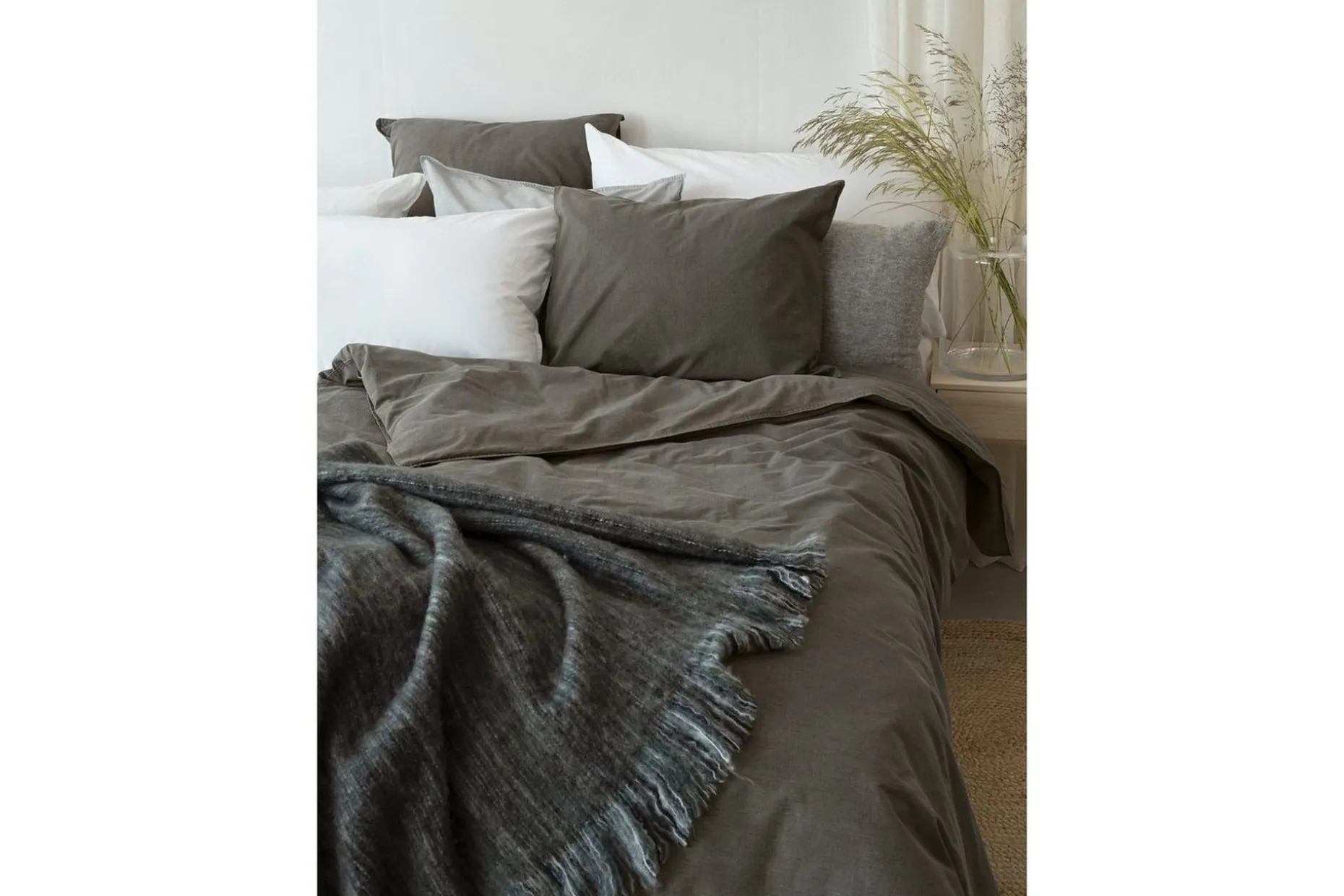 Dynetrekksett Enkeltseng 2-Delers Block stripe