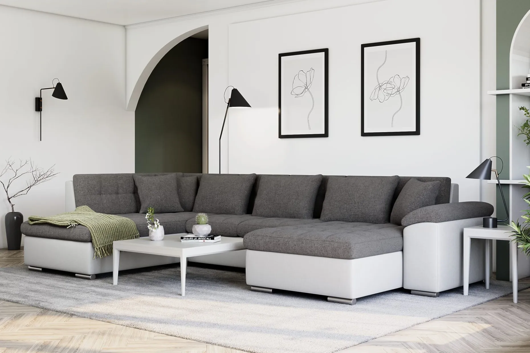 Dynir Hjørnesovesofa Divan med Oppbevaring Høyre