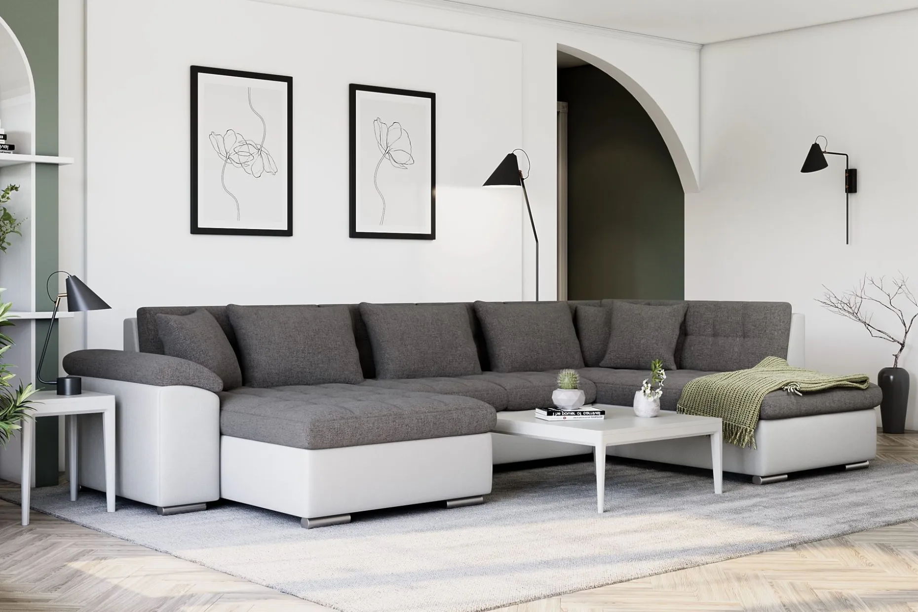 Dynir Hjørnesovesofa Divan med Oppbevaring Venstre
