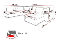 Dynir Hjørnesovesofa Divan Venstre