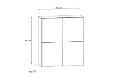 Edessa Garderobe 62x171 cm