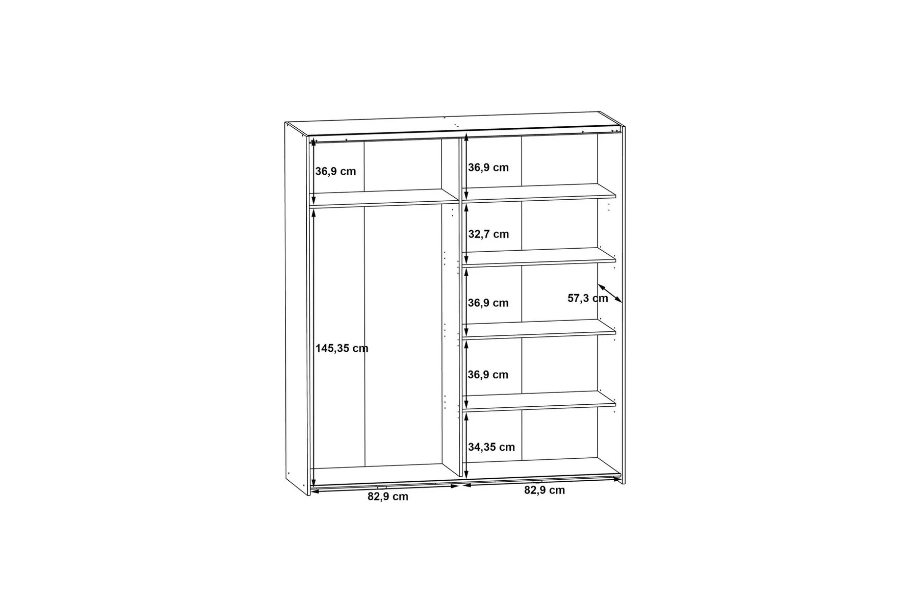 Edessa Garderobe 62x171 cm
