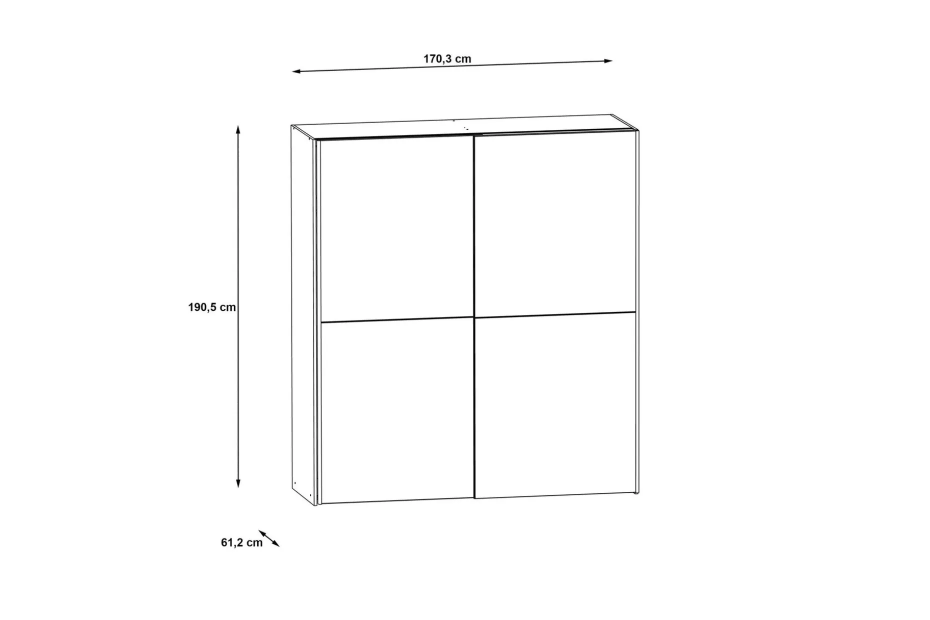 Edessa Garderobe 62x171 cm