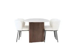 Edina Spisegruppe 180 cm Oval med 4 Edina Stoler