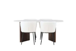 Edina Spisegruppe 180 cm Oval med 4 Edina Stoler