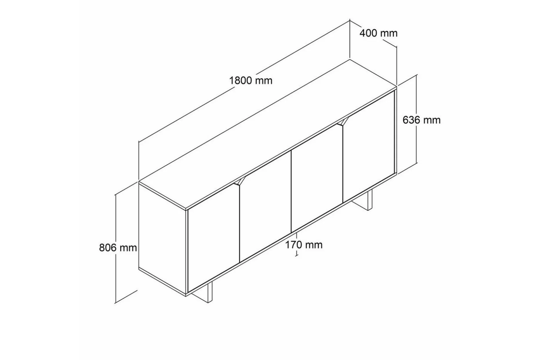 Edrion Konsollbord 180 cm