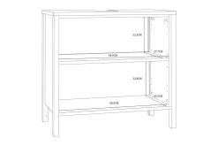 Elsassona Servantskap 35x64 cm 2 Skap