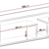 Elvaren Vegghylle 105 cm