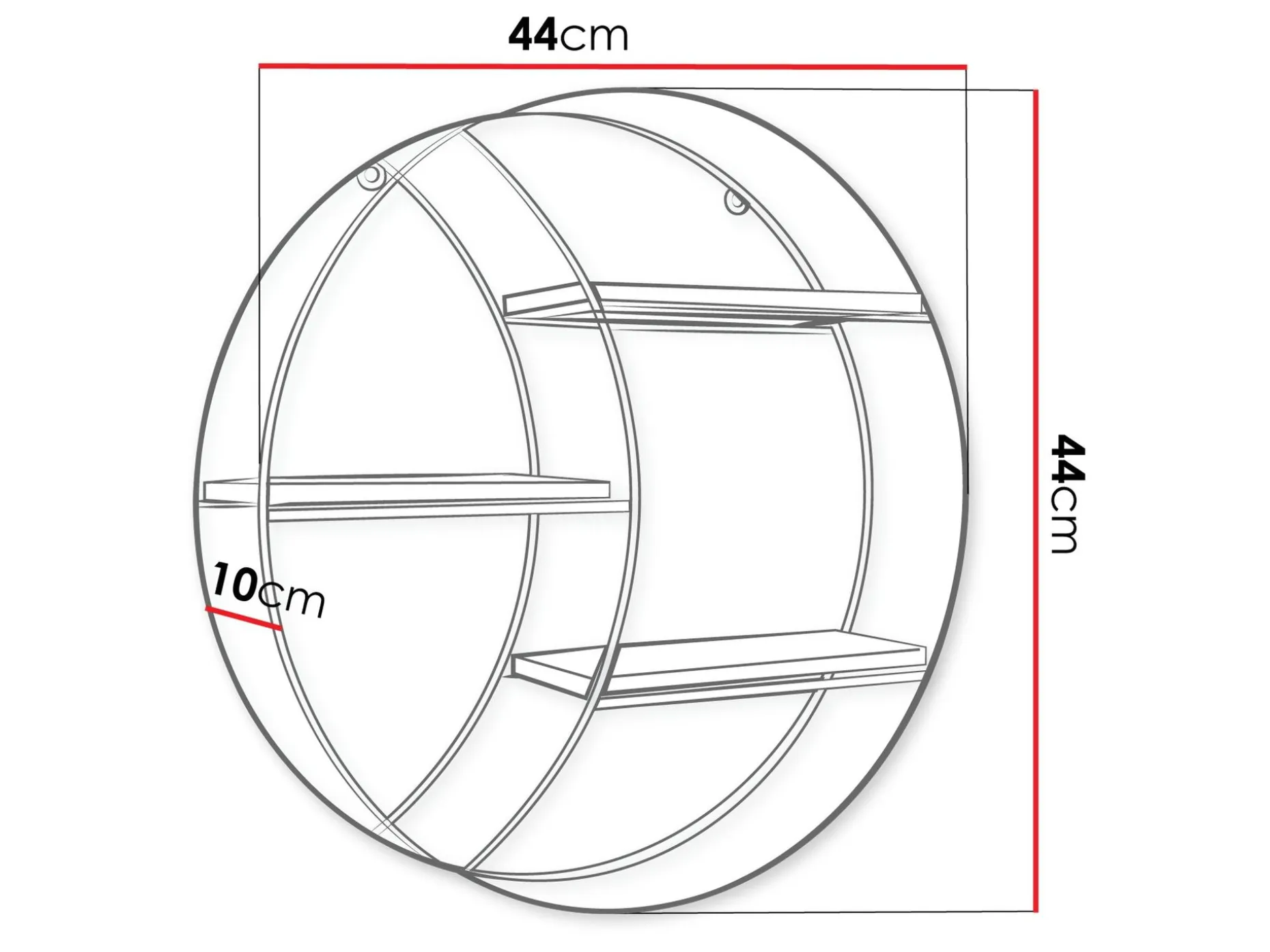 Elyran vegghylle 44 cm