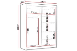 Emet Garderobe 150x200 cm