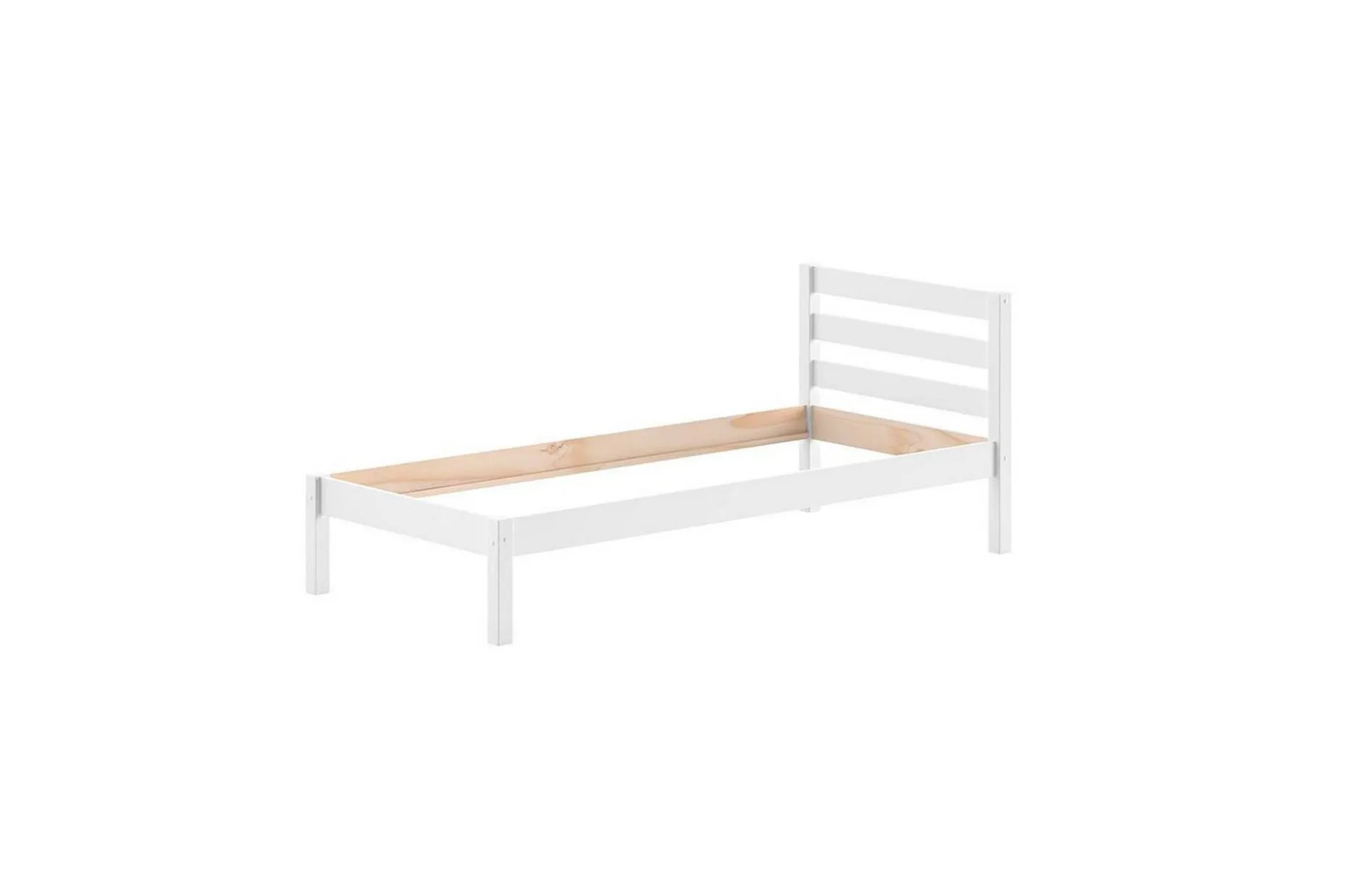 Enkeltseng og matchende sammenrullbar ryggelamellbunn Pino Mezzanine 90 x 200 cm