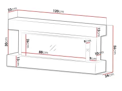Erylin Elektrisk Peis 120 cm