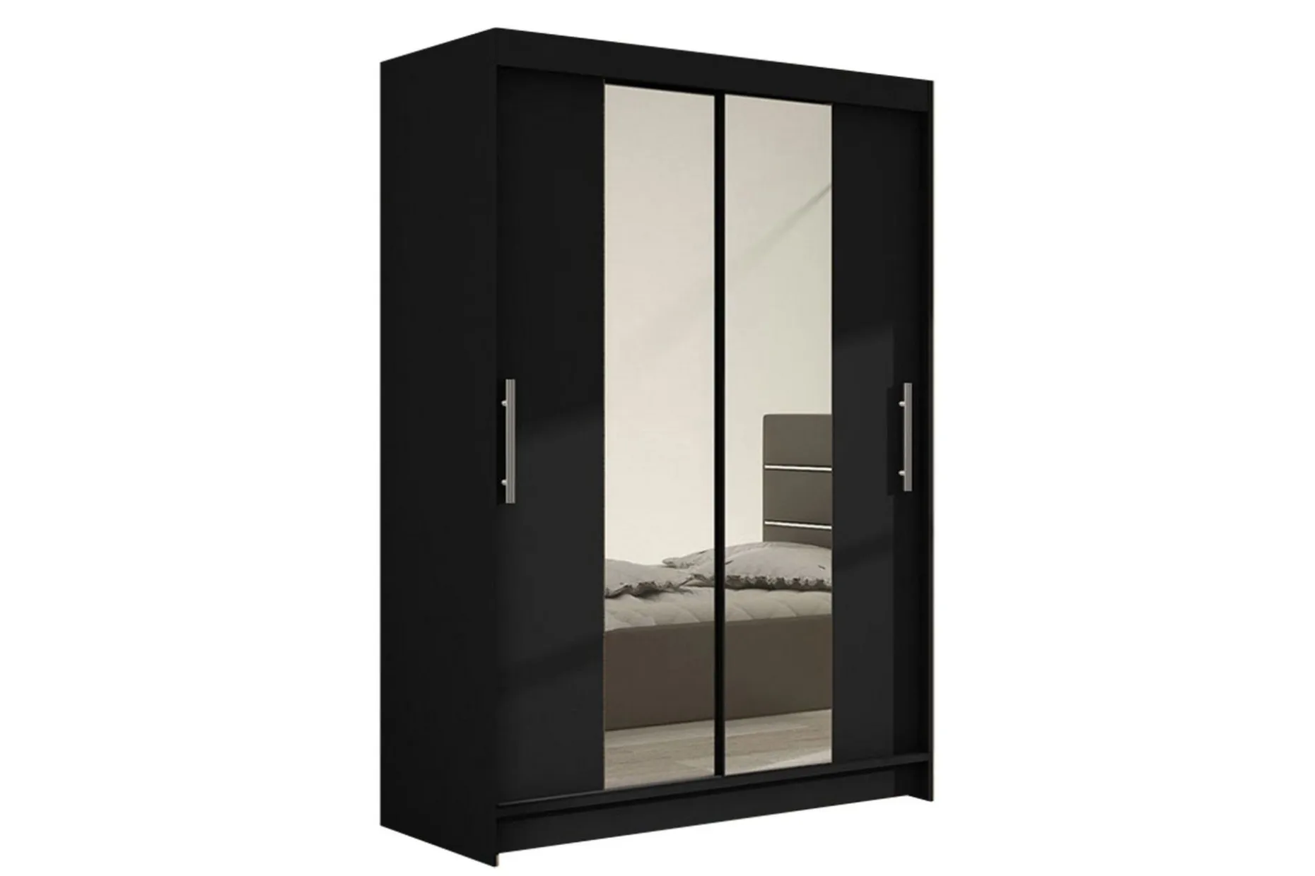 Estella Garderobe 120 cm Skyvedører Smalt Speil