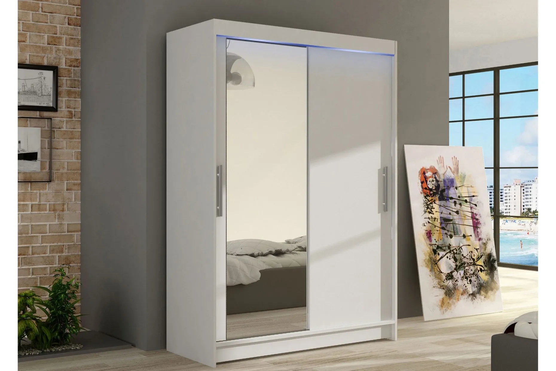 Estella Garderobe med Speil 120x200 cm