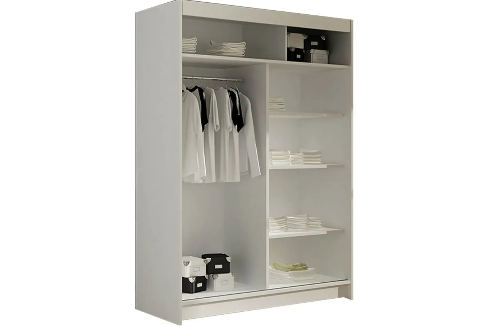 Estella Garderobe Skyvedører Delt Speil