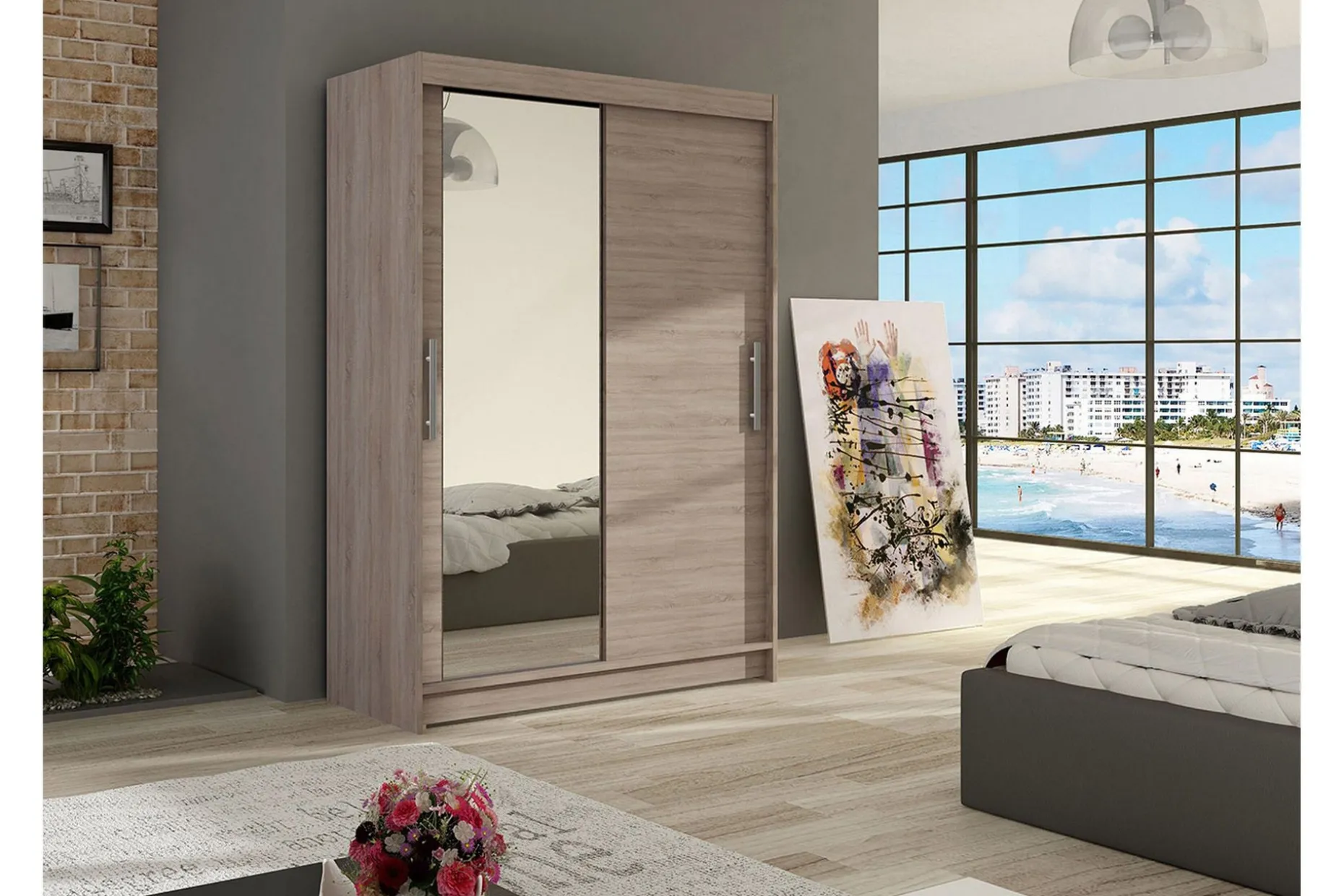 Estella Garderobe Skyvedører Speil
