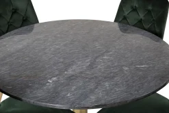 Estelle Spisegruppe 106 cm Rund med 4 Velvet Stoler