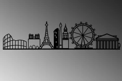 European Cities Skyline Veggdekor