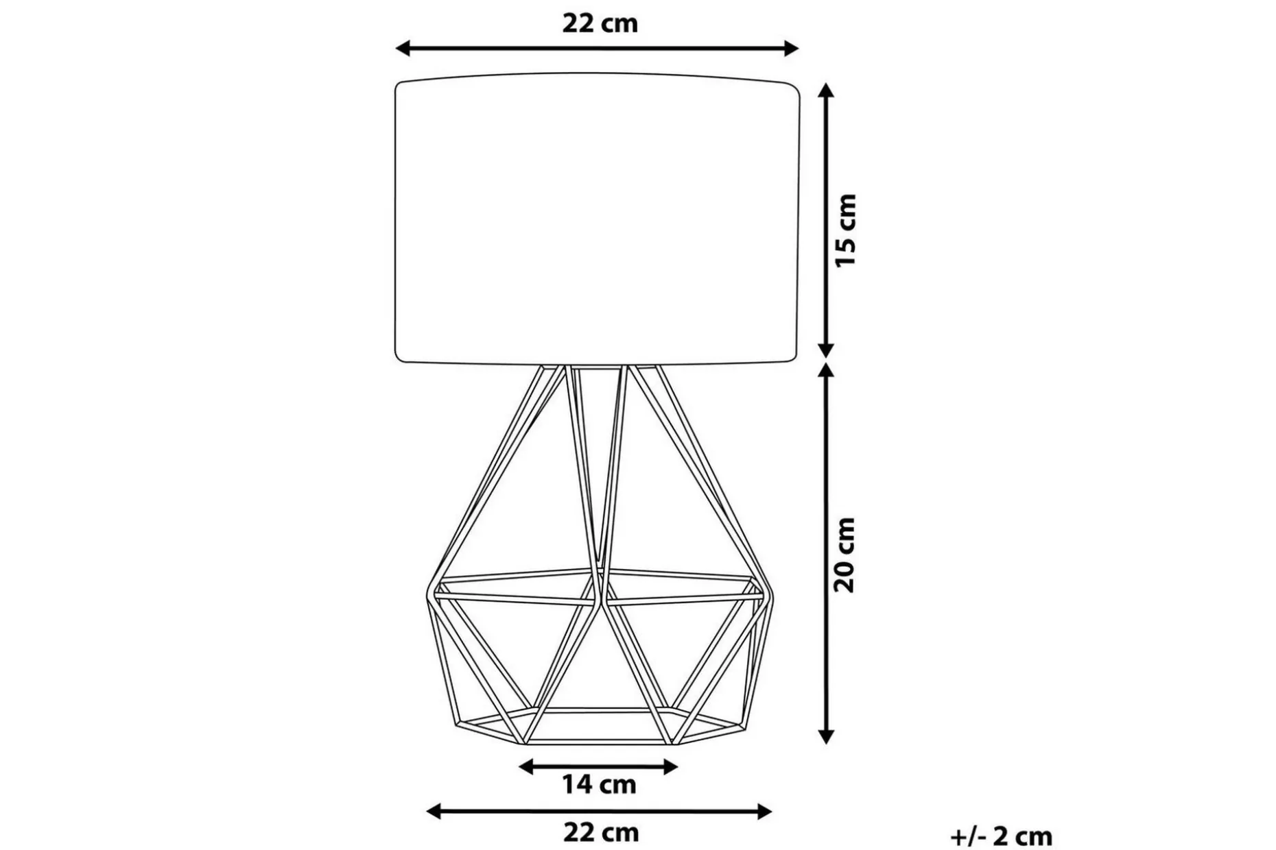 Eurydice Bordlampe 35 cm E27