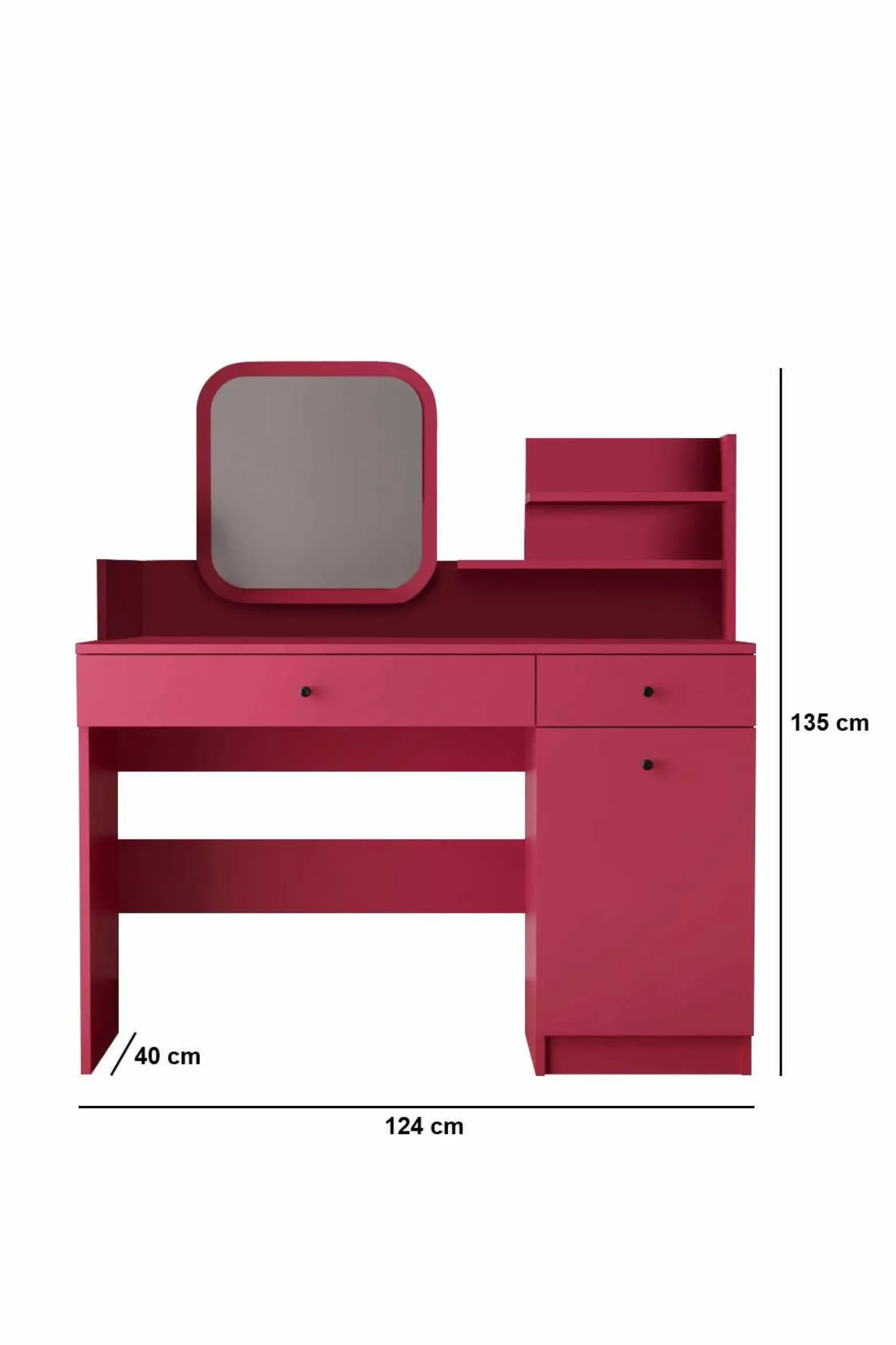 Fabrony sminkebord med speil 124 cm