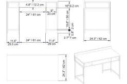 Fagersanna Skrivebord 120 cm med Oppbevaringshyller