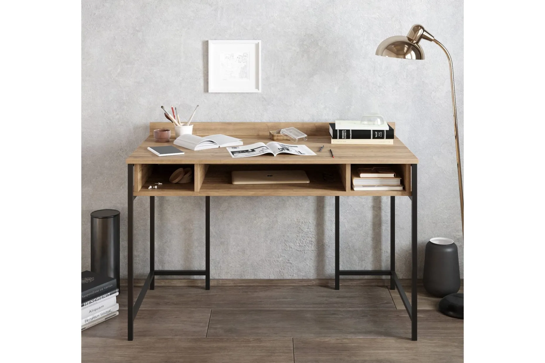 Fagersanna Skrivebord 120 cm med Oppbevaringshyller