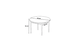 Farefax Spisebord 90 cm Rund