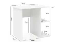 Farleys Skrivebord 82 cm med Oppbevaringshyller