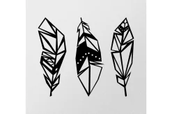Feather Metal Decor Veggdekor