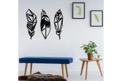 Feather Metal Decor Veggdekor