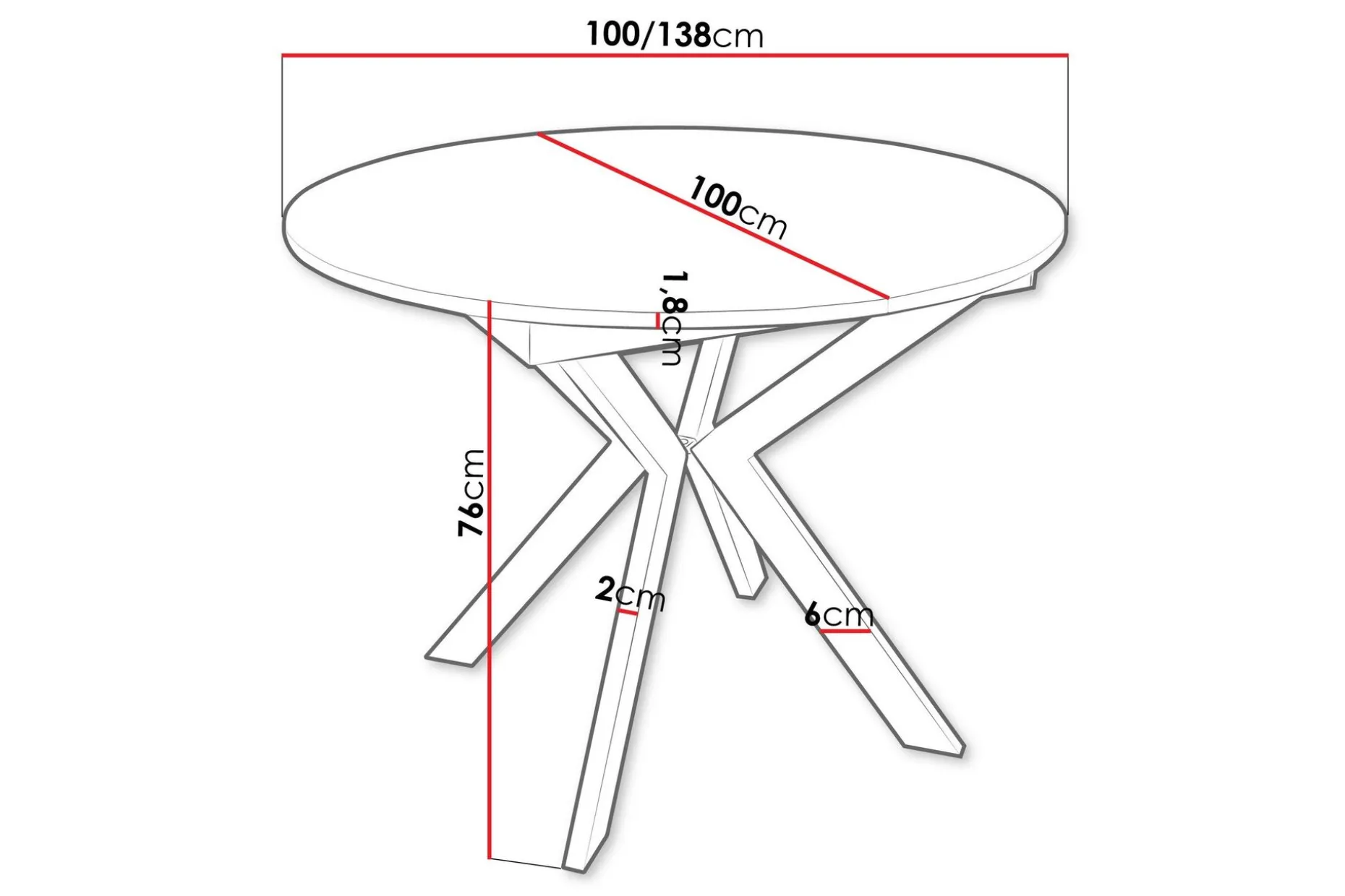 Ferrer Spisebord 138 cm