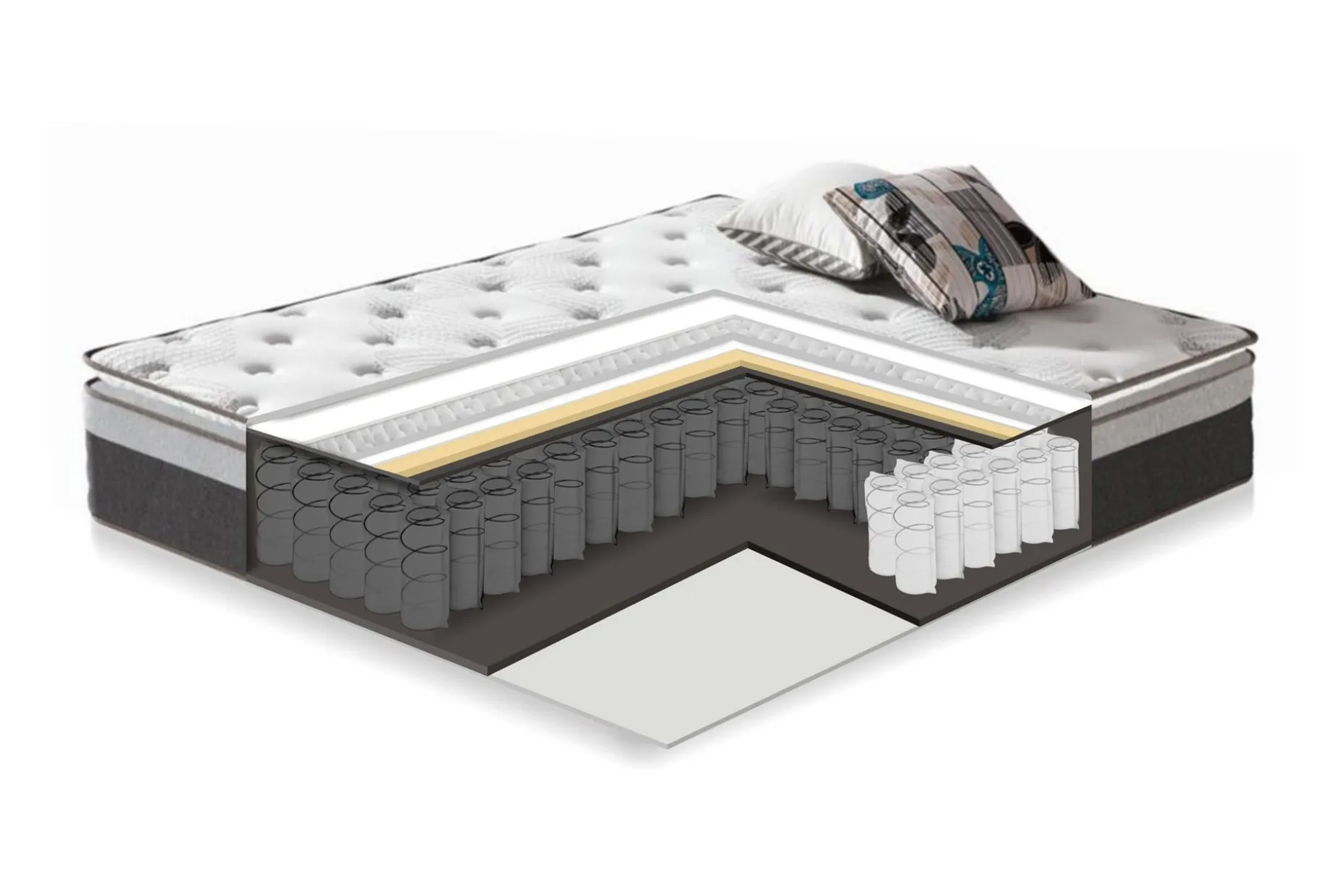Fjermadrass Harmony Top Pocket 160x200xh33 cm