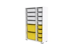 Flerbruks Kapasitetskap Kjerne (69,5 x 109 x 30 cm) Hvit / Gul