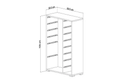 Flerbruks Kapasitetskap Kjerne (69,5 x 109 x 30 cm) Hvit / Gul