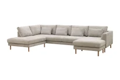 Florenz 4-seters Venstrevendt U-formet Sofa med Divan og Sjeselong i Chenille