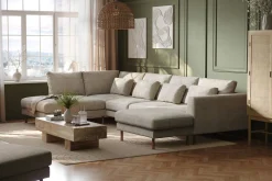 Florenz 4-seters Venstrevendt U-formet Sofa med Divan og Sjeselong i Chenille