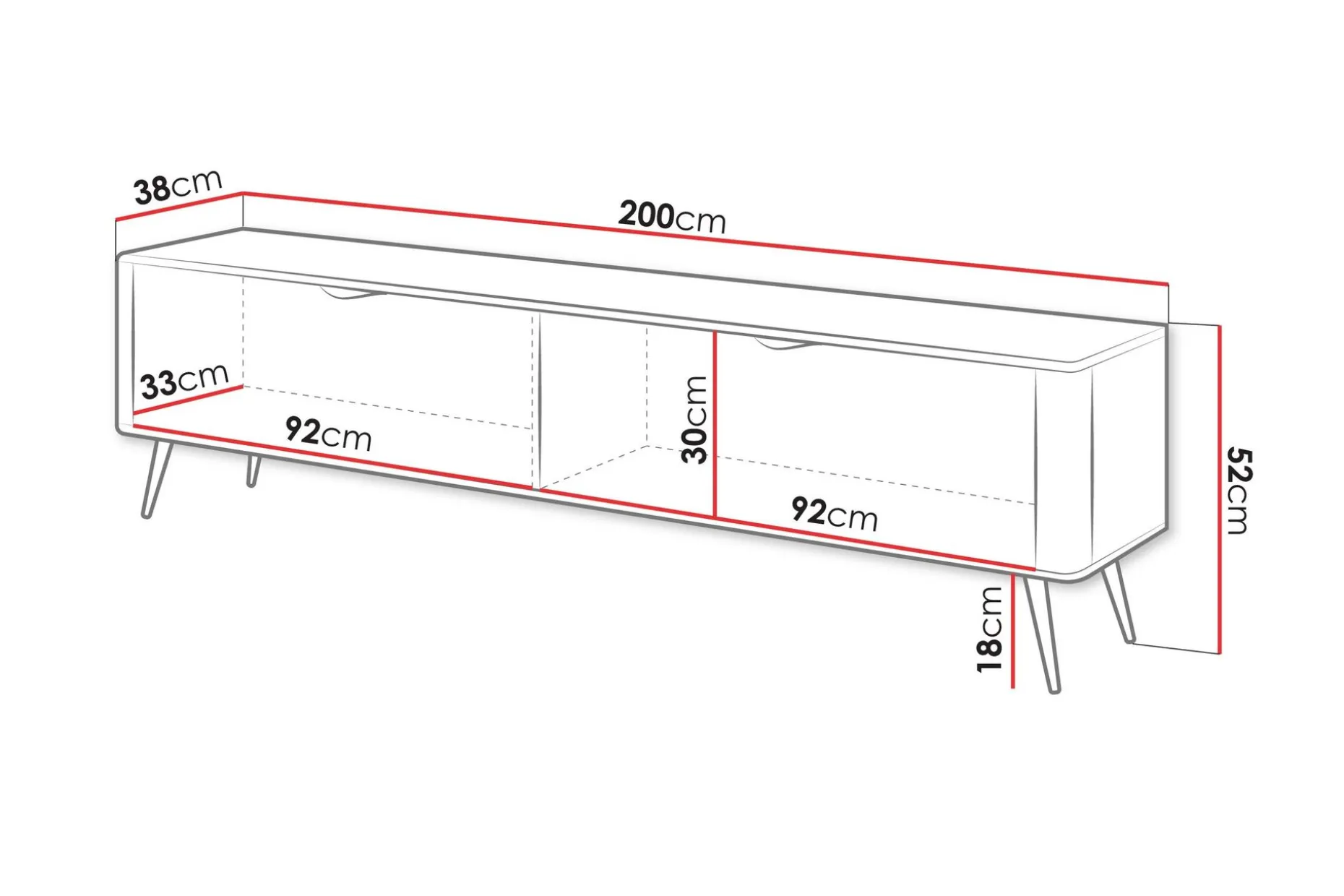 Forba TV-benk 200 cm