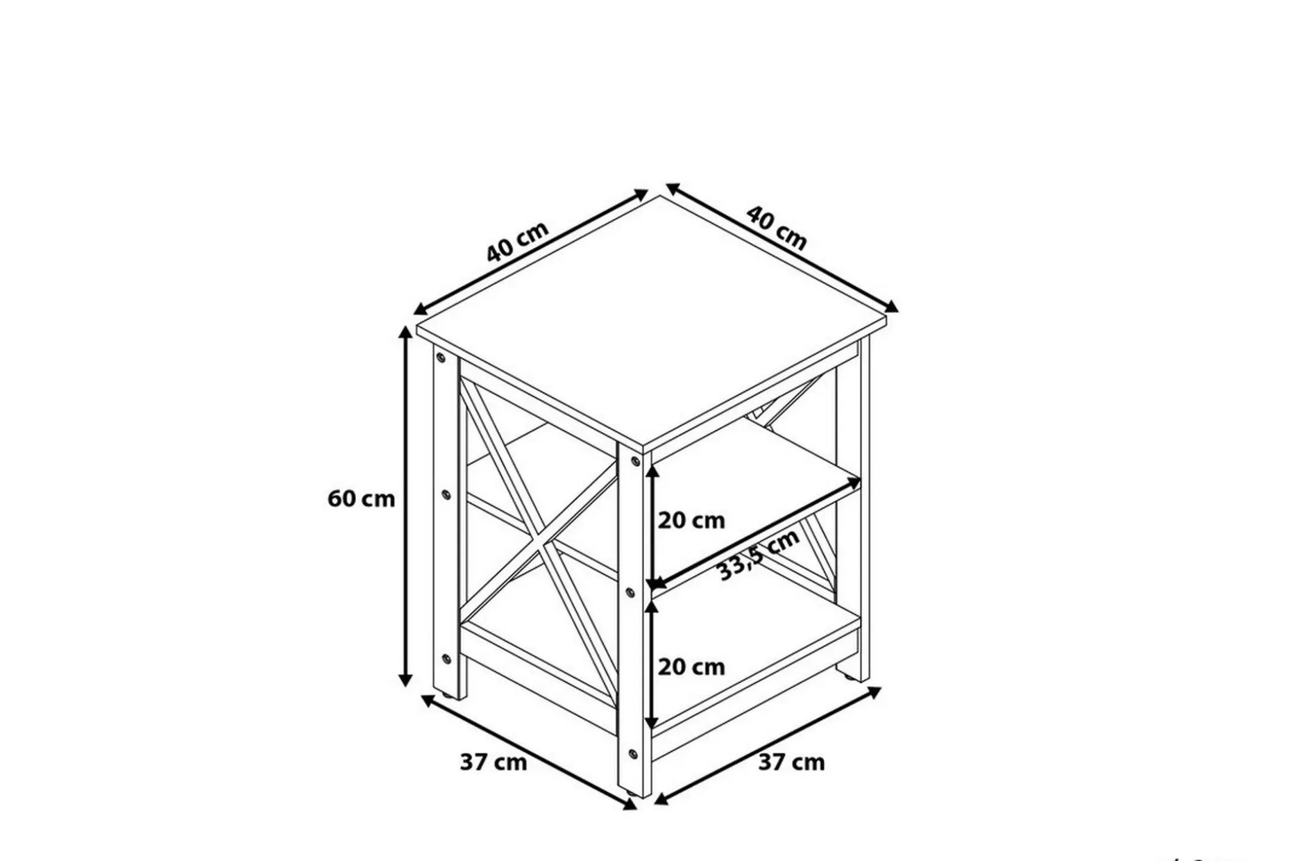 Foster Avlastningsbord 40 cm