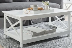 Fostia Sofabord 100 cm med Oppbevaringshylle