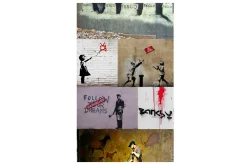 Fototapet Banksy A Collage 50x1000