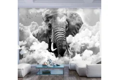 Fototapet Elephant In The Clouds Black And White 150x105