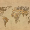 Fototapet Explorers Map Of The World 250x193