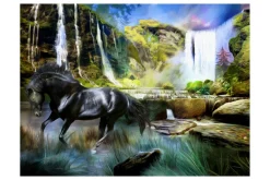 FOTOTAPET Horse Sky Blue Waterfall 200x154