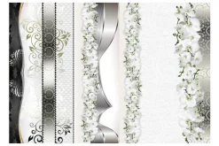 Fototapet Parade Of Orchids In Shades Of Grey 150x105