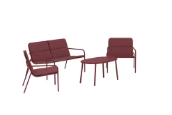 Fourni sofagruppe 2-seters sofa + 2 lenestoler med bord utendørs