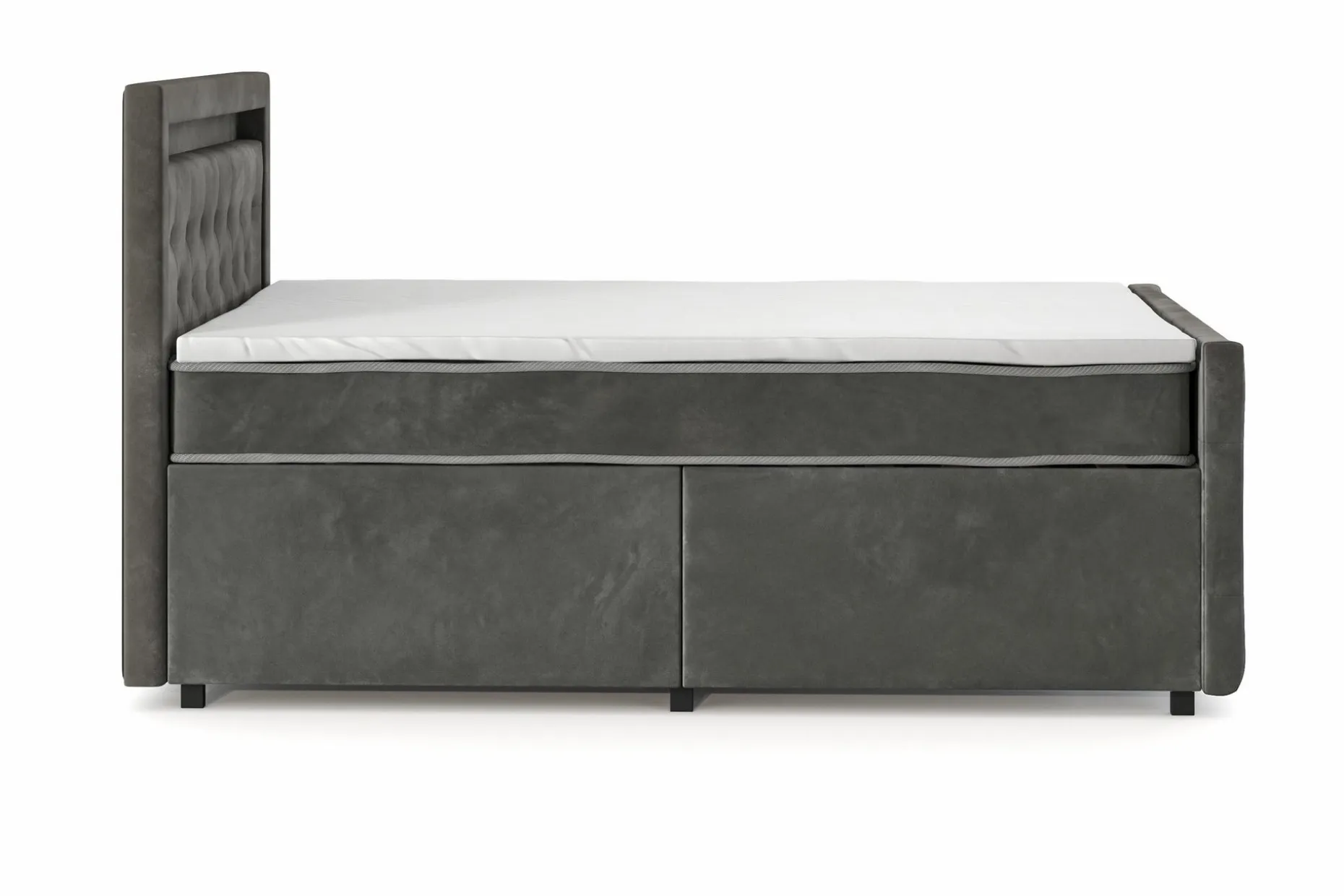 Franco Light komplett sengesett med oppbevaring LED-belysning 120x200 cm