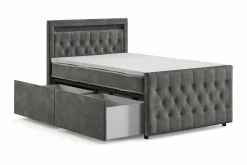 Franco Light komplett sengesett med oppbevaring LED-belysning 120x200 cm