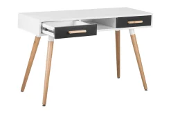 Frisange Skrivebord 120 cm med Oppbevaring 2 Skuffer + Hylle
