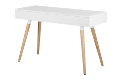 Frisange Skrivebord 120 cm med Oppbevaring 2 Skuffer + Hylle