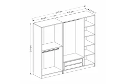 Fruitland Garderobe 225 cm